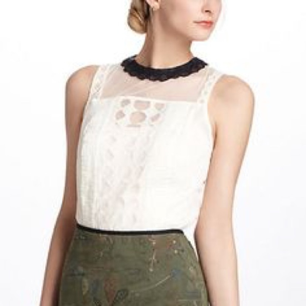 Anthropologie scalloped blouse